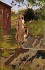 John George Brown Famous Paintings - Young Girl